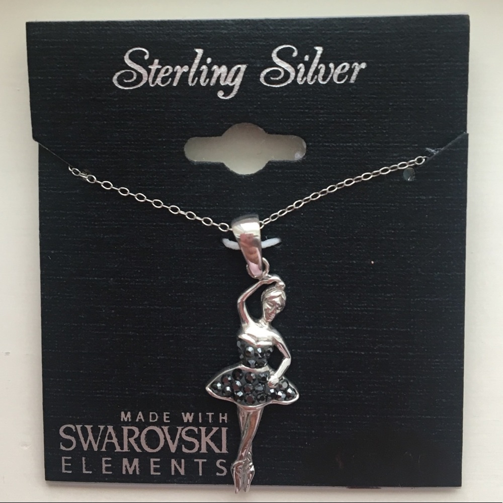 Sterling Silver/Swarovski Ballerina Necklace